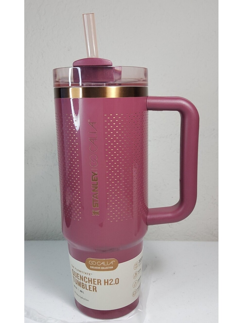 Stanley x Calia 30oz Flowstate Quencher H2.0 Tumbler Red Nectar Limited Edition